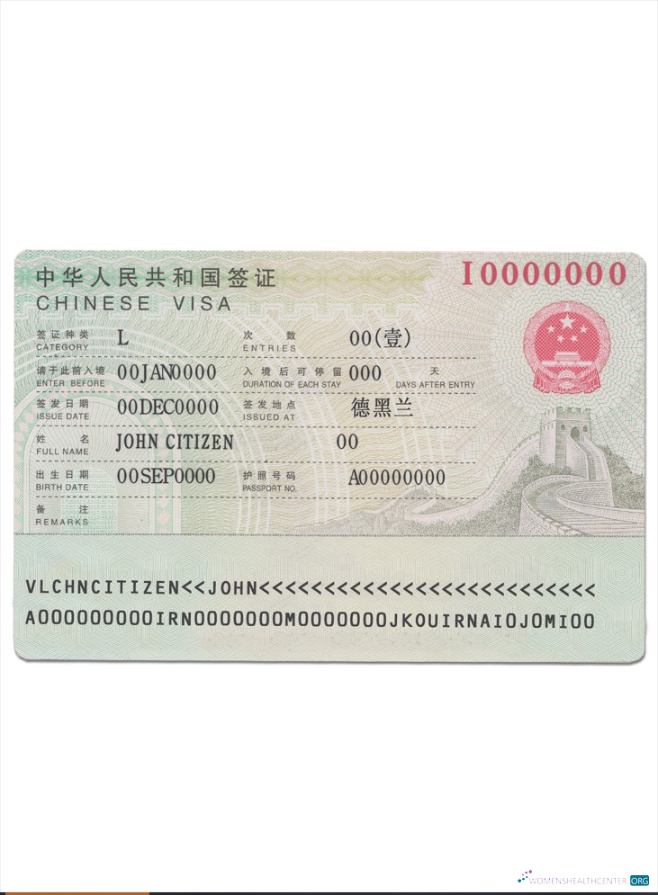 Download China Tourist visa Photoshop template
